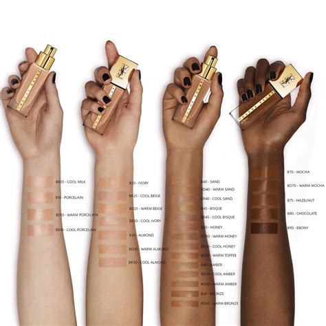 ysl foundation colors|yves saint laurent foundation shades.